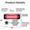 Signmission Radiation & Laser Sign, 18 in H x 24 in W, Plastic, Rectangle OS-2PACK-DS-P-1824-L-1377 - alternate 5